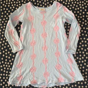 The Beaufort Bonnet Company Light Blue and Pink Floral Dress